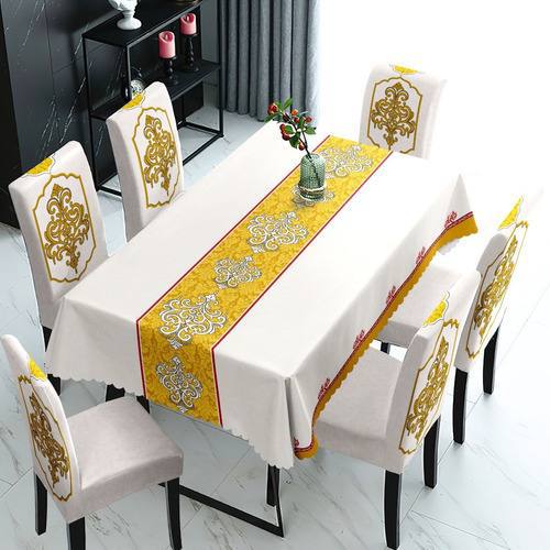 FORROS DE SILLAS x 6 + MANTEL FSE024
