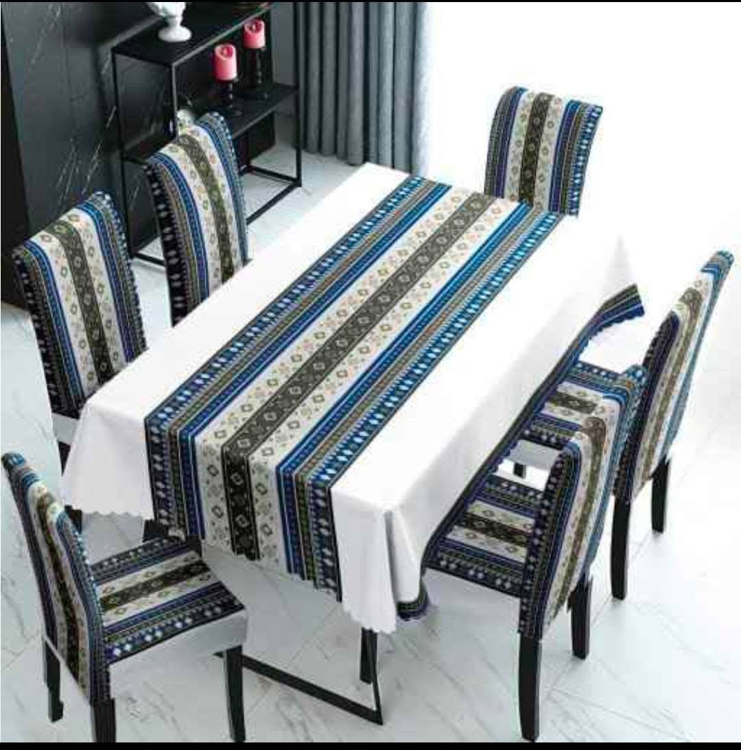 FORROS DE SILLAS x 6 + MANTEL FSE021