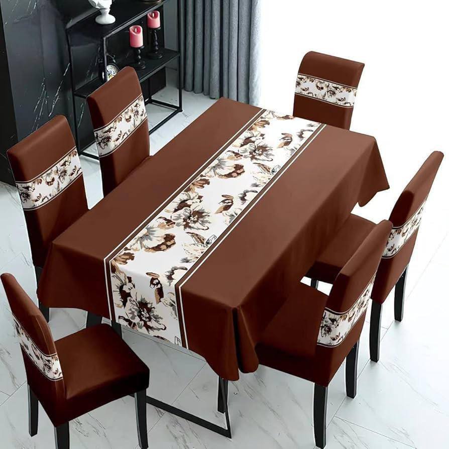 FORROS DE SILLAS x 6 + MANTEL FSE007