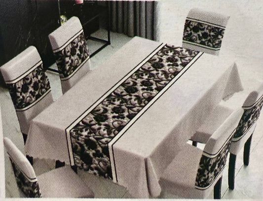 FORROS DE SILLAS x 6 + MANTEL   FSE025