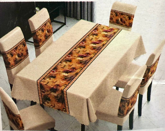 FORROS DE SILLAS x 6 + MANTEL   FSE023