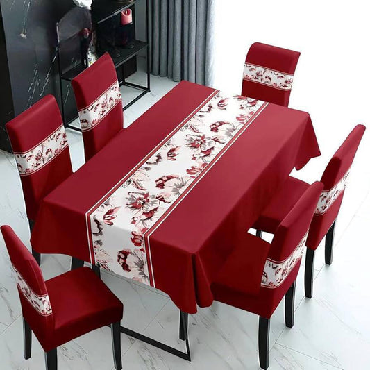 FORROS DE SILLAS x 6 + MANTEL   FSE008
